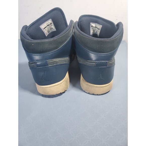 Nike Air Jordan 1 Retro Mid Armory Navy/Electrolime Jumpman 554724-421 Mens 13 - Picture 14 of 16